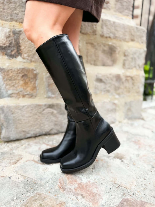 Bottes noir Pedro - Bouts carrés
