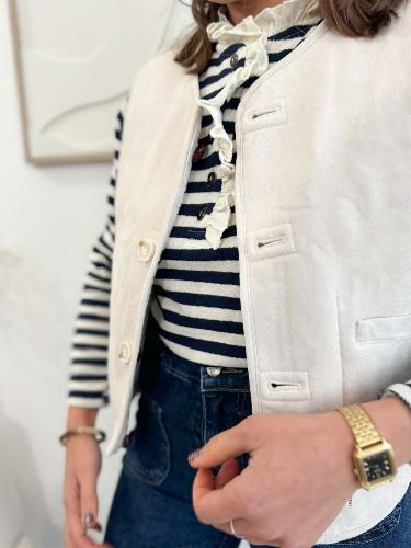 Veste écru réversible