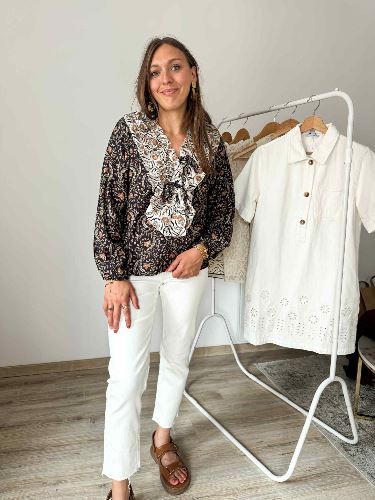 Blouse volant bohème