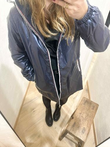 Imperméable rembouré bleu marine