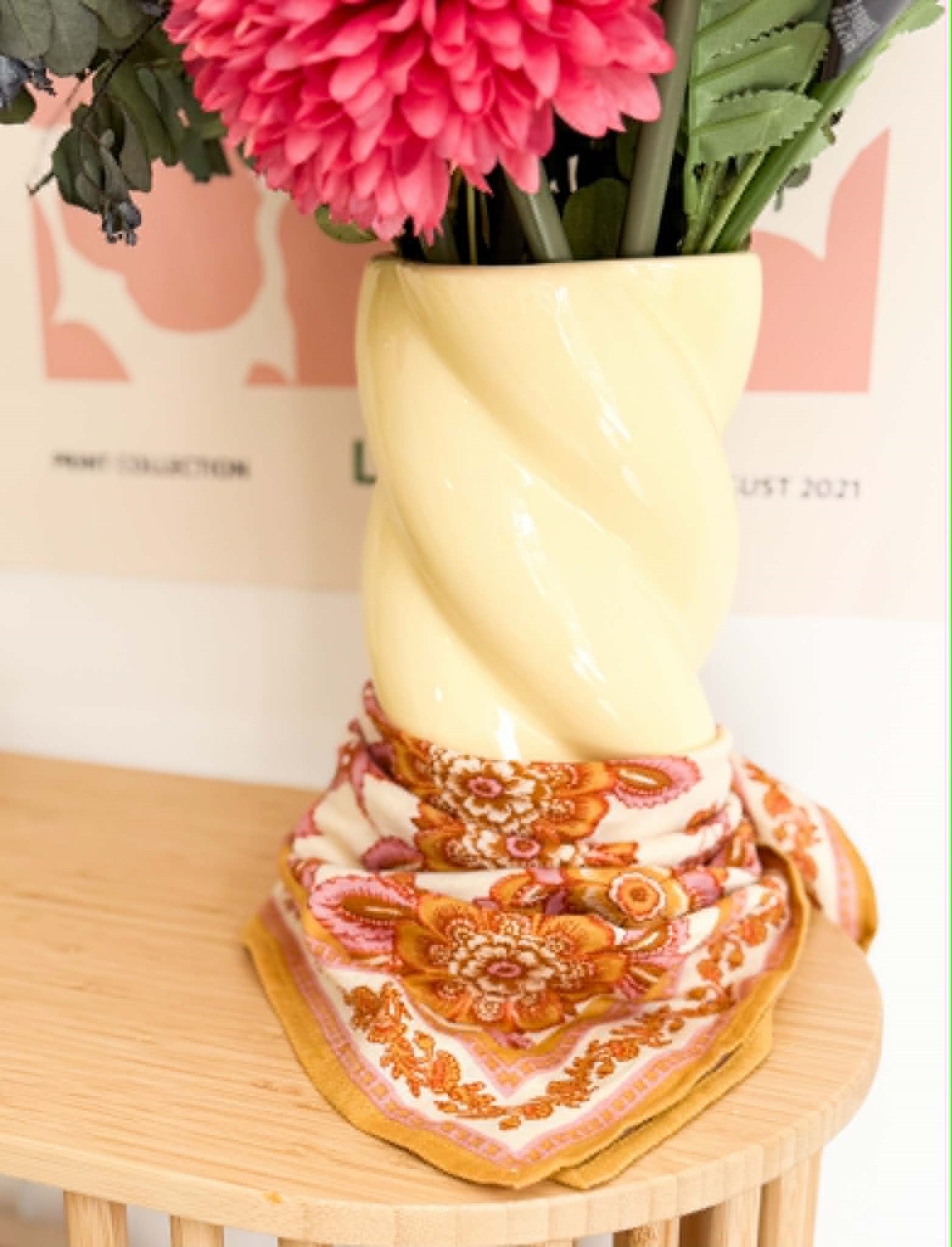 Foular Jakarta rose - 60 cm
