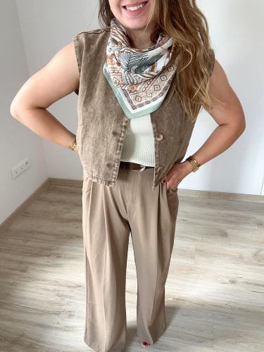 Pantalon habillé fluide - Taupe