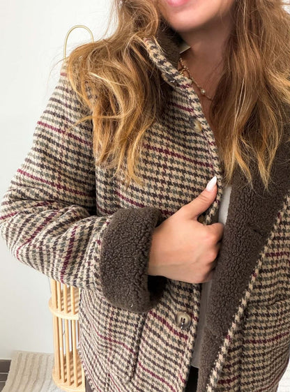 Veste/manteau pied de poule
