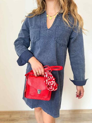 Robe jean bleu denim