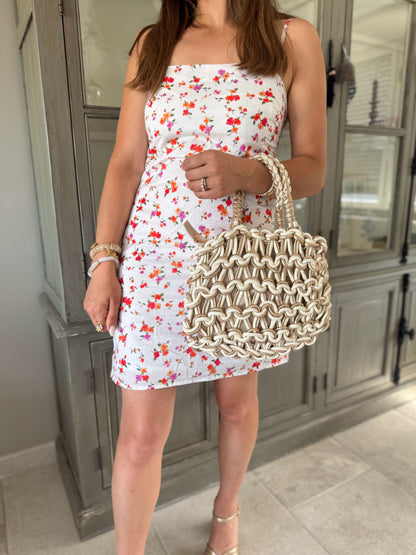 Robe fine bretelle fleurie