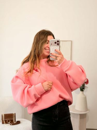 Sweat ICONIC - Rose et rouge
