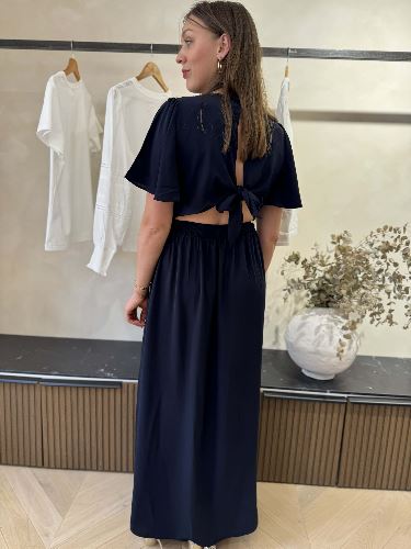 Robe longue bleu marine