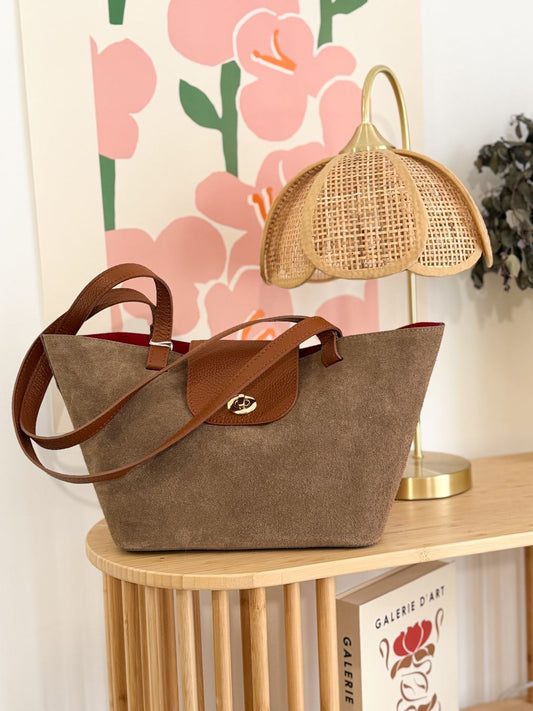 Sac cabas daim