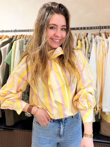 Blouse Joy - Jaune et rose