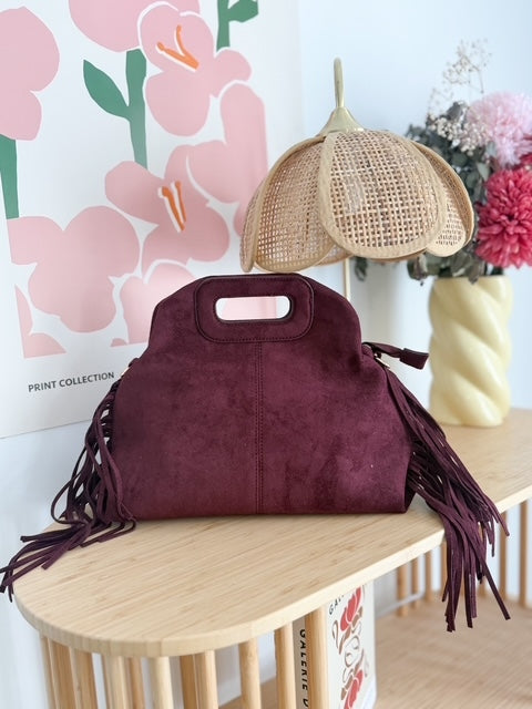 Sac à franges olympe-bordeau