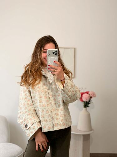 Imper à fleurs - Capuche reversible