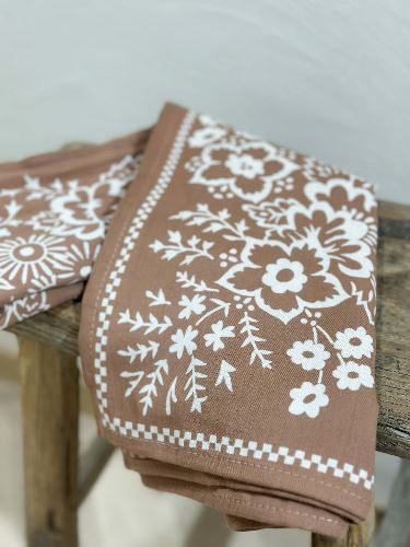 Foulard Mysore bandana Cannelle - 100cm