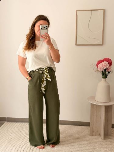 Pantalon fluide - Kaki