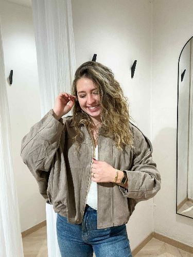Veste ballon taupe
