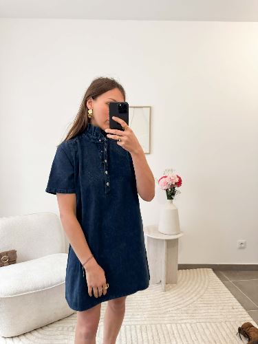 Robe jeans bleu marine