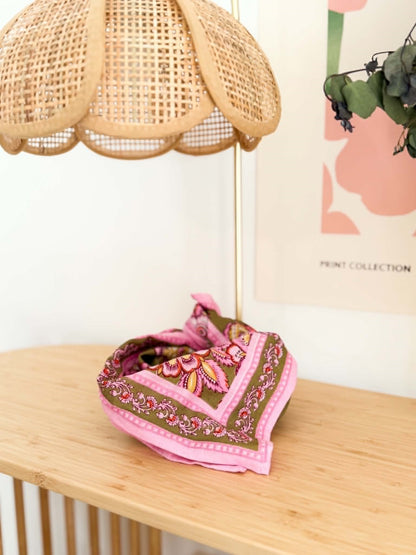 Foulard Jakarta olive - 60 cm