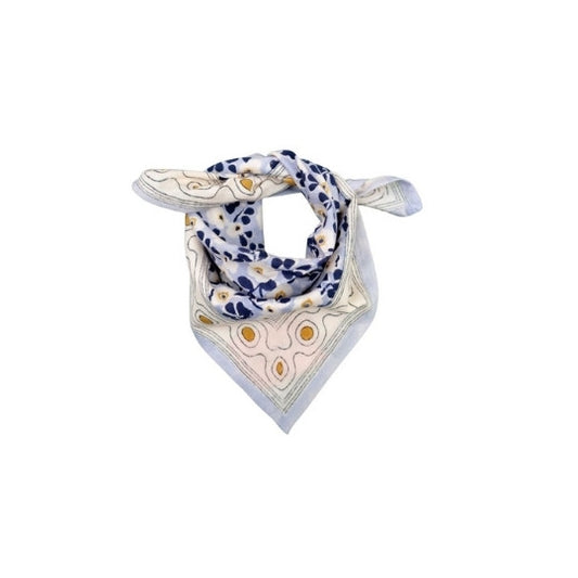 Foulard flover seventies blue
