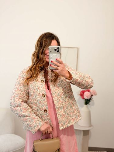 Veste matelassée fleurie