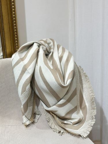 Echarpe Lina - Beige et écru