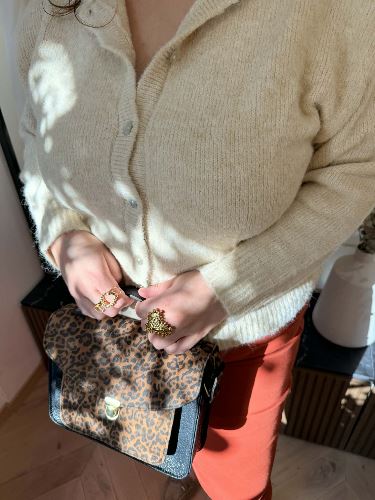 Pull gilet ecru