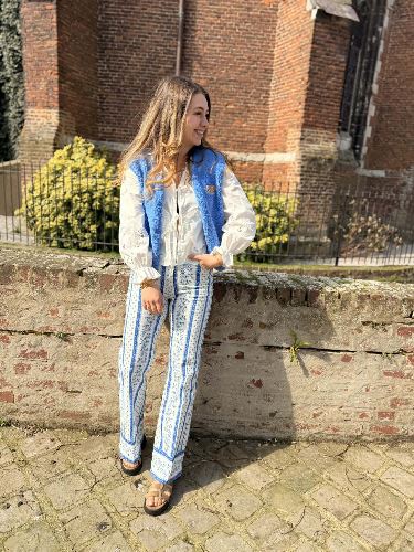 Gilet bouclette - Bleu