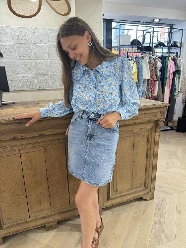 Chemise liberty bleu ciel