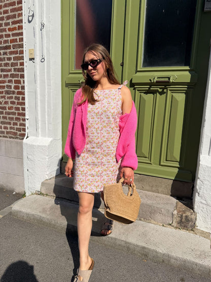 Robe jean fleurie