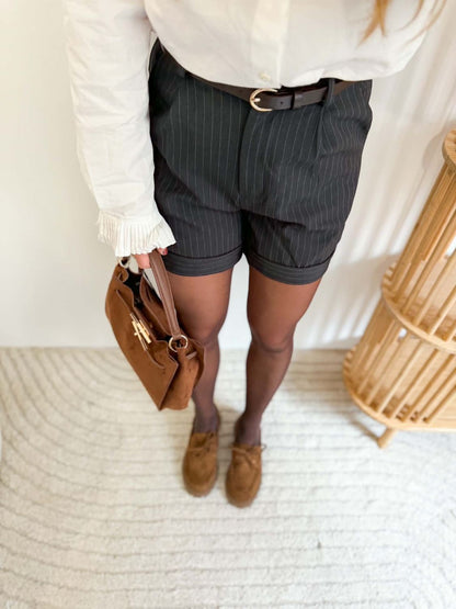 Short rayé - Gris