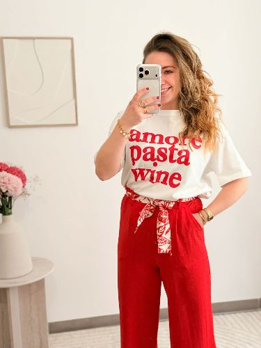 Pantalon fluide - Rouge