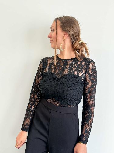 Combinaison dentelle - Noir