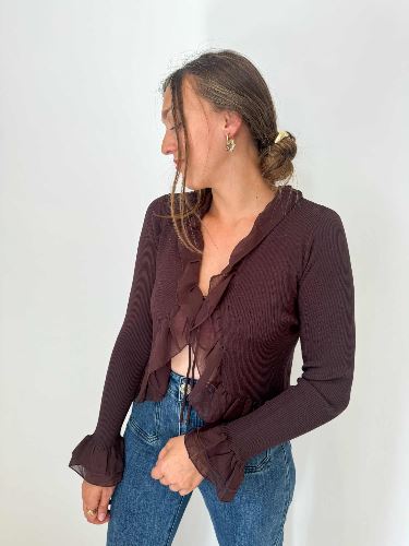 Gilet marron chocolat