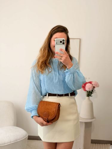 Blouse bleu ciel