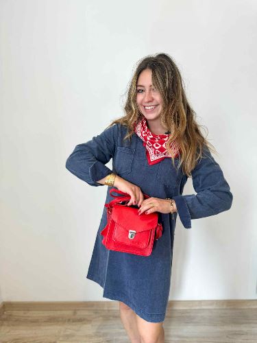 Robe jean bleu denim