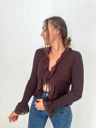 Gilet marron chocolat