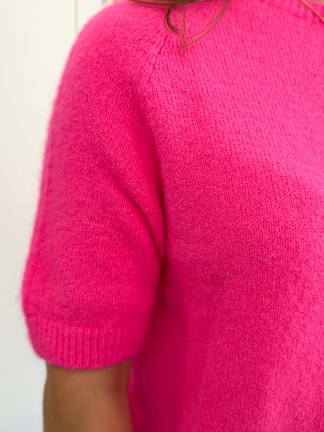 Pull laine rose fushia TU