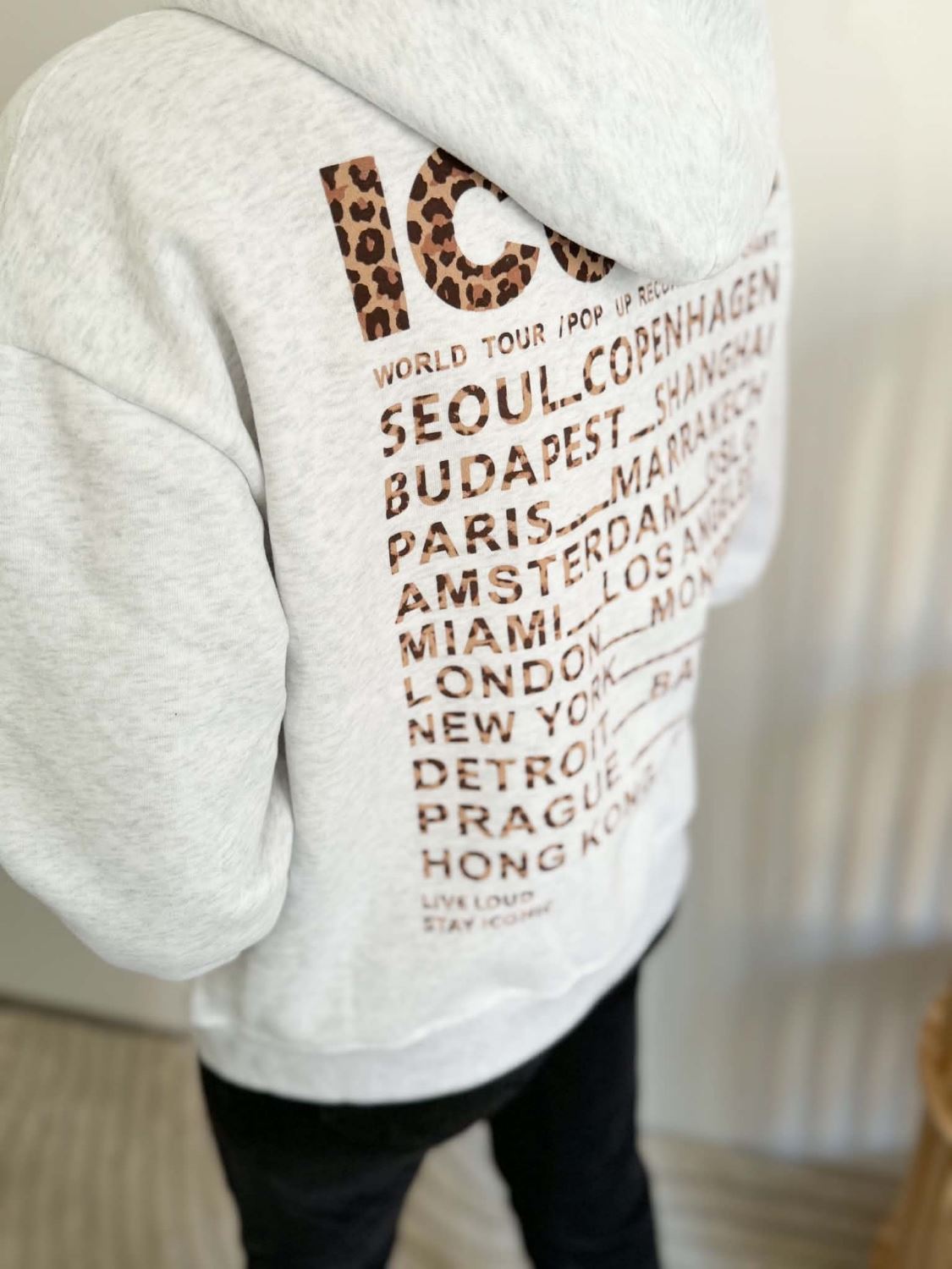 Sweat zipé ICONIC léopard