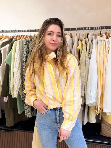 Blouse Joy - Jaune et rose