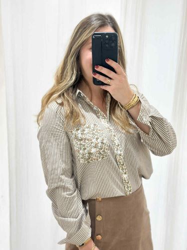 Jupe short taupe