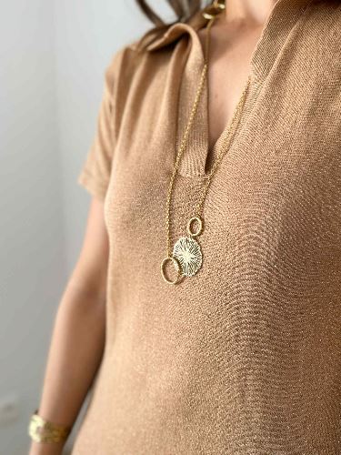 Robe fine maille argile