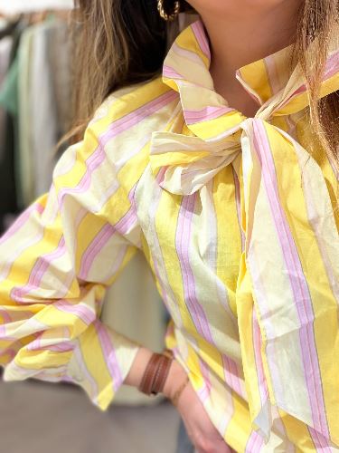Blouse Joy - Jaune et rose