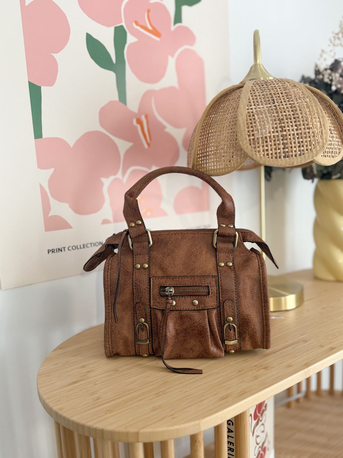 Sac boho vintage marron