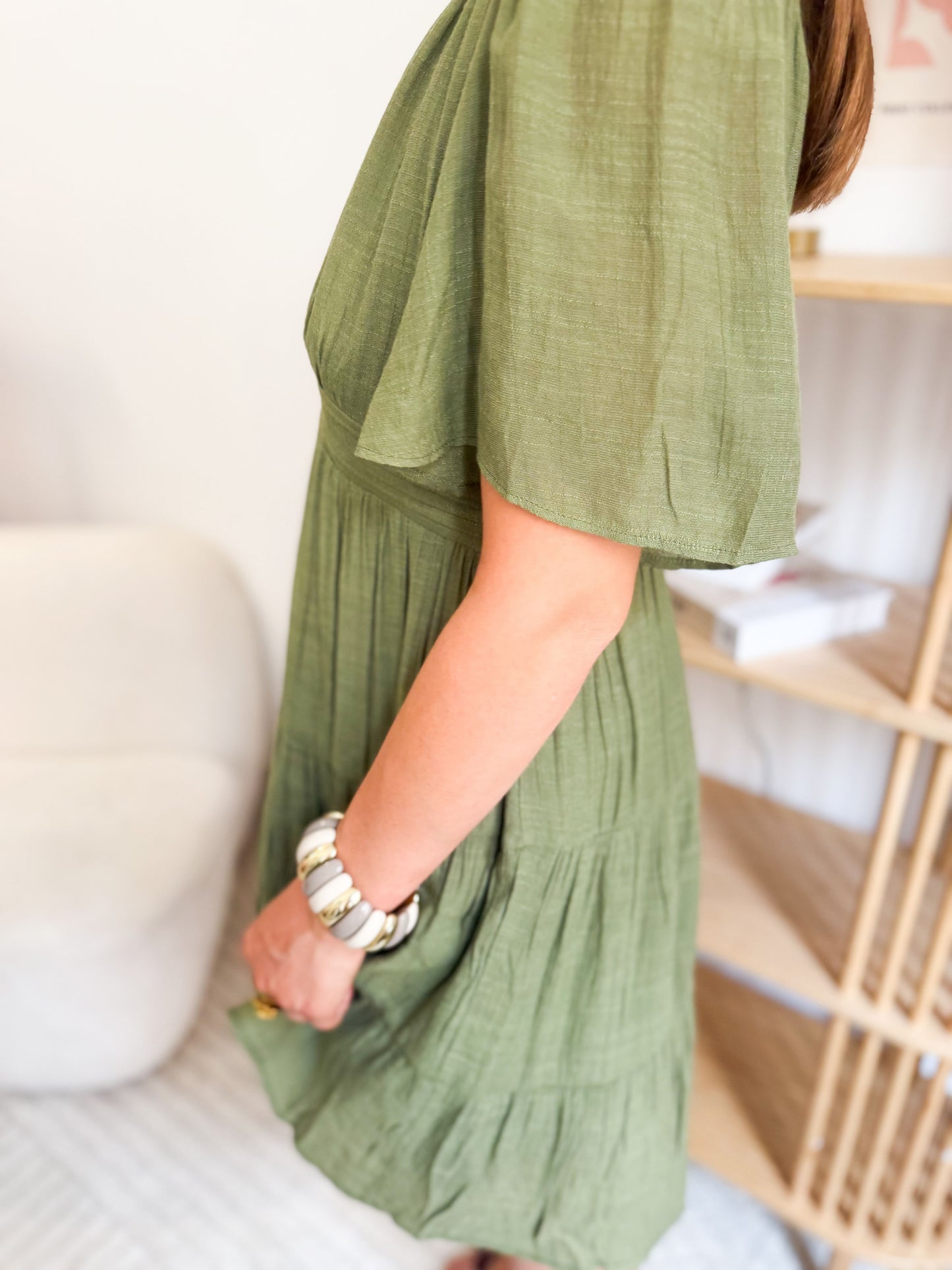 Robe fluide Lise - Kaki