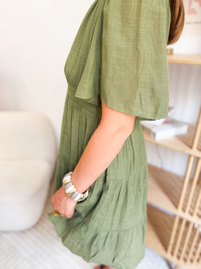 Robe fluide Lise - Kaki