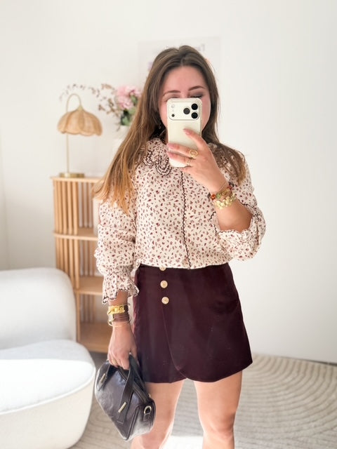 Jupe short - Bordeau