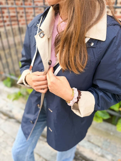 Imper reversible taupe / bleu marine