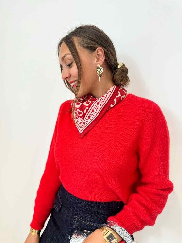 Foulard Coeur Rubis 50 cm