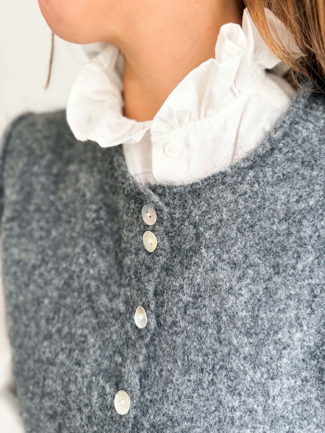 Chemise blanche col victorien