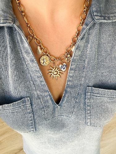 Collier breloques grèce