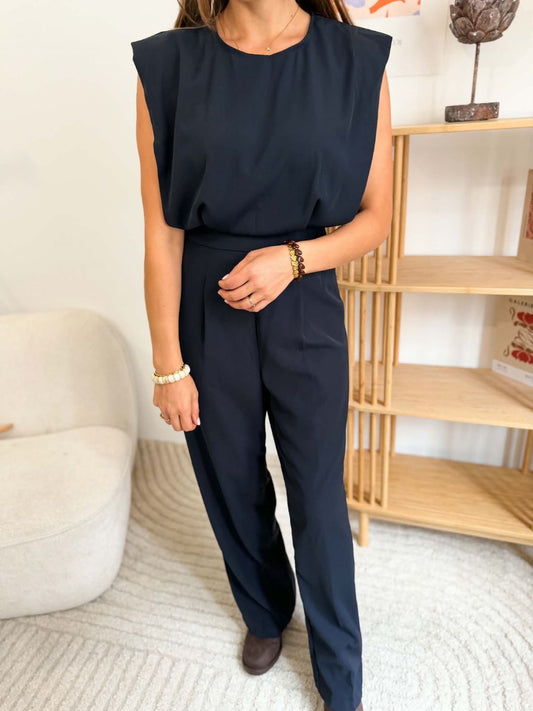 Combinaison pantalon bleue marine habillée