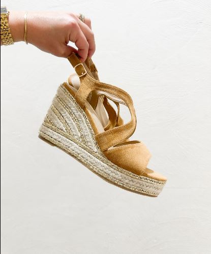 Espadrille suédine camel
